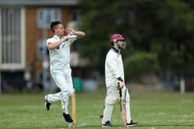 Jamie Nottage, pictured in bowling action, scored a century for Bedhampton Mariners 2nds in a Hampshire League victory.
Picture: Chris Moorhouse