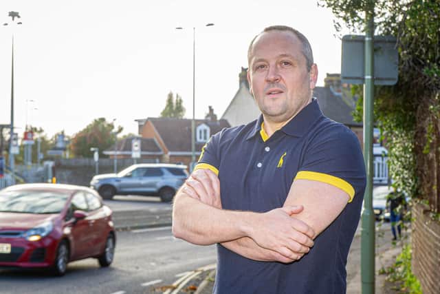 Alex Booth outside his home in Bedhampton road, Havant on 26 October 2020.
Picture: Habibur Rahman