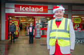 Mike Shaw with fellow staff, Jackie Harding and Georgia Blomfield at Iceland in Waterlooville 
Picture: Habibur Rahman