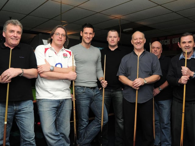 Portsmouth Royals players Martin Challacombe, Jason Orchard, Paul Chivers, Dan Wells, Dave Chivers, John Wilson and Cliff Greenwood.