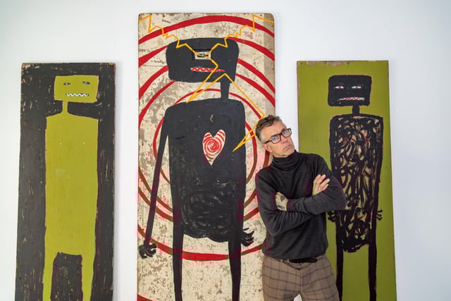 Ian Parmiter said art and creativity is a tool he uses to improve his life, balance, and make him stronger. Picture: Mike Cooter (081022)