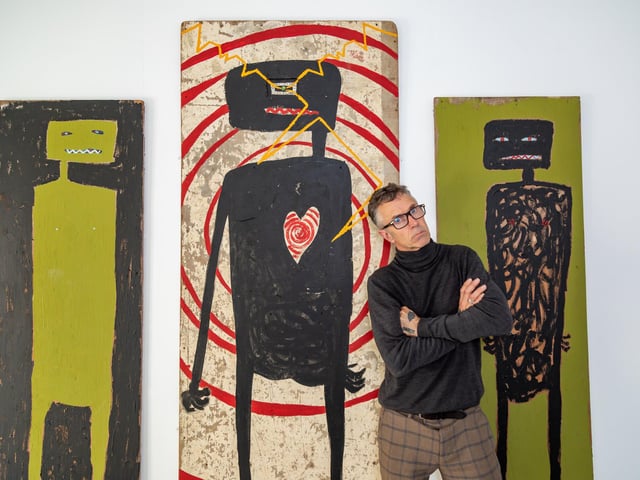 Ian Parmiter said art and creativity is a tool he uses to improve his life, balance, and make him stronger. Picture: Mike Cooter (081022)