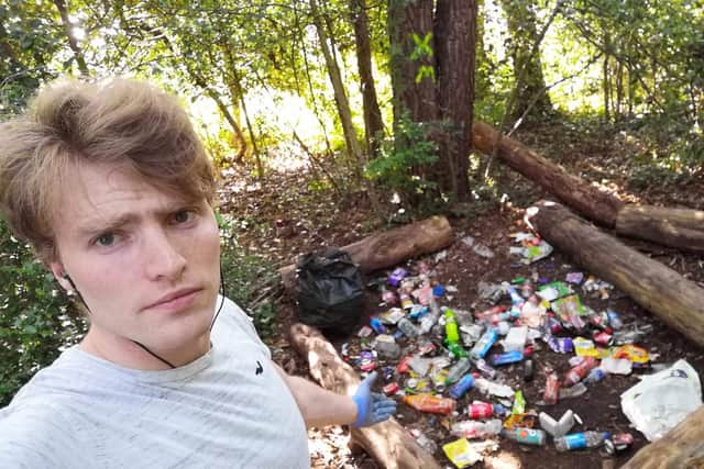 Michael Hill, 27, decided to start the litter picking group after he lost his job at a catering company due to the coronavirus pandemic