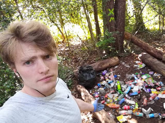 Michael Hill, 27, decided to start the litter picking group after he lost his job at a catering company due to the coronavirus pandemic