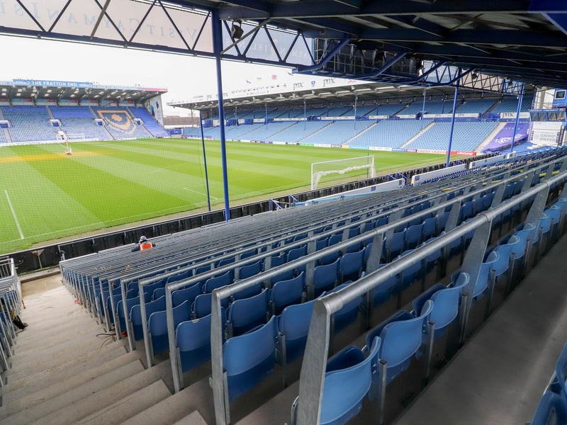 The newly-installed safe standing seats in the Milton End overlooking the redeveloped North Stand.