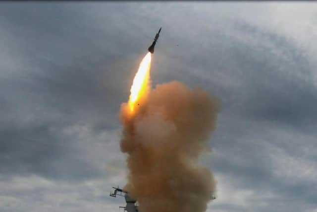 HMS Dragon a Royal Navy Type 45 destroyer carried out a successful firing of a Sea Viper missile in the Atlantic off the Hebride Isles.