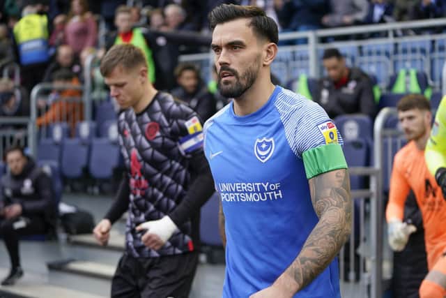 Pompey midfielder Marlon Pack is on the road to recovery after knee surgery