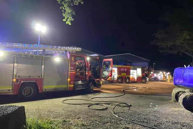 A blaze destroyed 150 haylage bales at McCarthy's Fruit and Vegetables off Winchester Road near Wickham.
Picture: Jo McCarthy