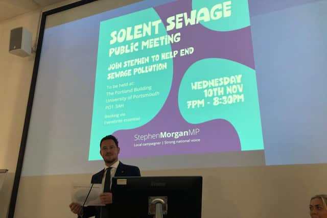 Portsmouth South MP Stephen Morgan hosted the meeting on sewage pollution in the Solent. Picutre: Richard Lemmer