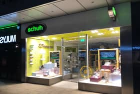 The Schuh shoe store in Commercial Road, photographed at 10.20pm on March 25. Picture: Richard Lemmer