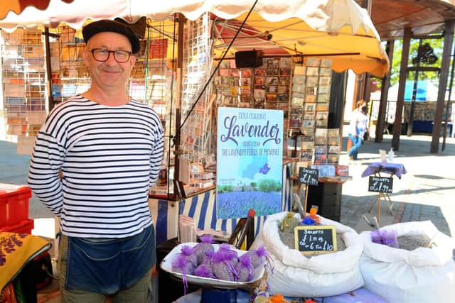 Gilles Haumont at his stall.
Picture: Sarah Standing (010620-9225)