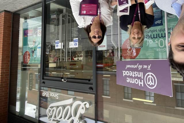 The Home Instead team outside Boots in Gunwharf Quays