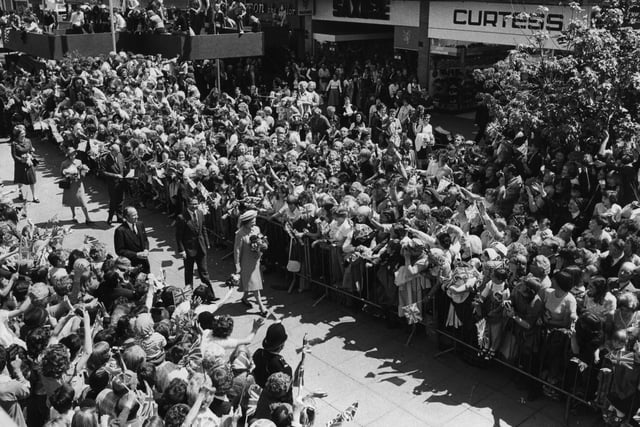 Queen Elizabeth walks through cheering crowds in Commercial Road, Portsmouth in June 1977.
Picture: The News Portsmouth 5489-2