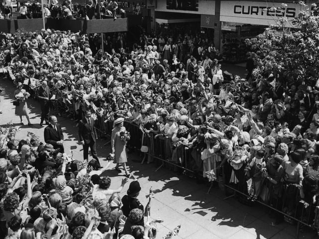 Queen Elizabeth walks through cheering crowds in Commercial Road, Portsmouth in June 1977.
Picture: The News Portsmouth 5489-2