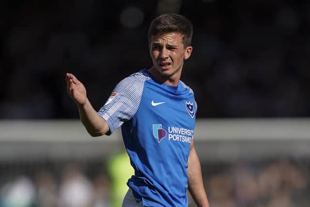 Pompey midfielder Tom Lowery's last league game was the 2-2 draw with Plymouth on September 17.