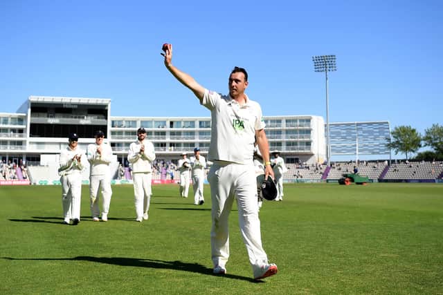 Kyle Abbott was the second highest wicket-taker in the 2019 County Championship with 71 wickets. Photo by Alex Davidson/Getty Images