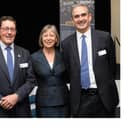 Actress Jenny Agutter, centre, pictured with Commander Rob Bosshardt, chief executive of the RNBT, right, and charity chairman Captain Nick Fletcher, left.