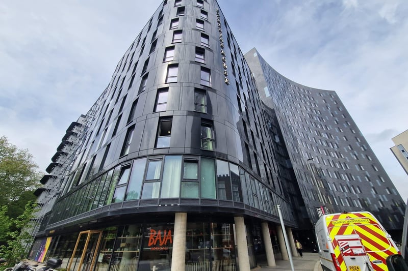 Catherine House, a student accommodation block in Stanhope Road, Portsmouth stands 62 metres tall.