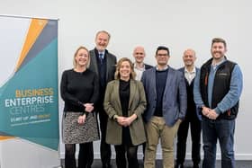 Pictured at Portsmouth City Council’s City Buildings Enterprise Centre in Commercial Road, Portsmouth, are representatives of the business sponsors of Portsmouth & South Coast Business Week, from left: Kym Loveitt, Liberty Recruitment; Ross McNally, Hampshire Chamber; Tatum Isaacs, SLR Recruitment; Louis Howlett, Blake Morgan; Seb Martin, Flude Property Consultants; Aaron Butson, Hampshire Chamber’s Portsmouth Business Strategy Group; and Daniel O'Brien, Citrus FM.