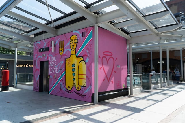 Work by Portsmouth artist Samo White is located on the Central Square Lift. Picture: Nuno Cardoso