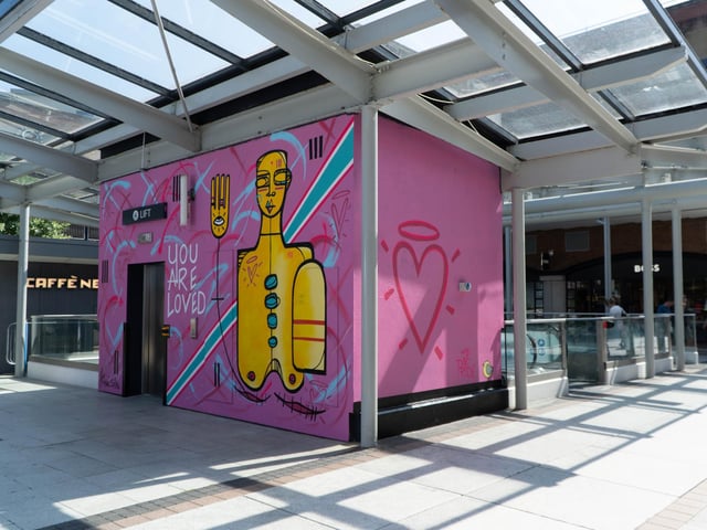 Work by Portsmouth artist Samo White is located on the Central Square Lift.  Picture: Nuno Cardoso