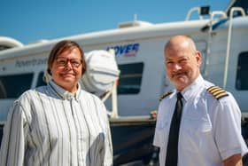 Hovertravel directors Cindy Peche and Steve Attrill - media