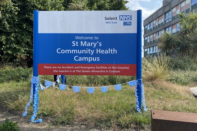 St Mary's Community Health Campus has been covered in bunting and knitted installations to celebrate the NHS turning 75 years.
