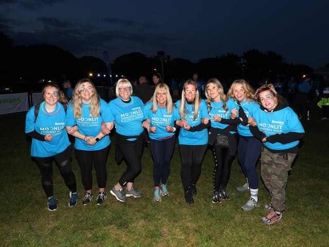 Friends and family of Jim Baker walking in memory of him.