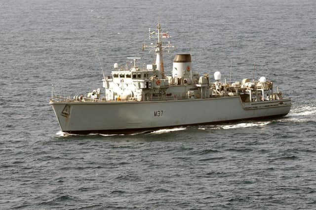 Portsmouth-based minehunter HMS Chiddingfold was among the vessels taking part in the exercise in the Gulf. Photo: Royal Navy