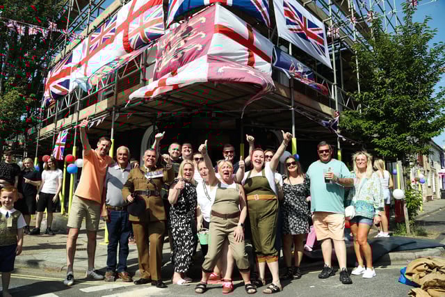The VE party outside the Druids Arms on Binsteed Roadd, Fratton on Saturday, May 3, 2025