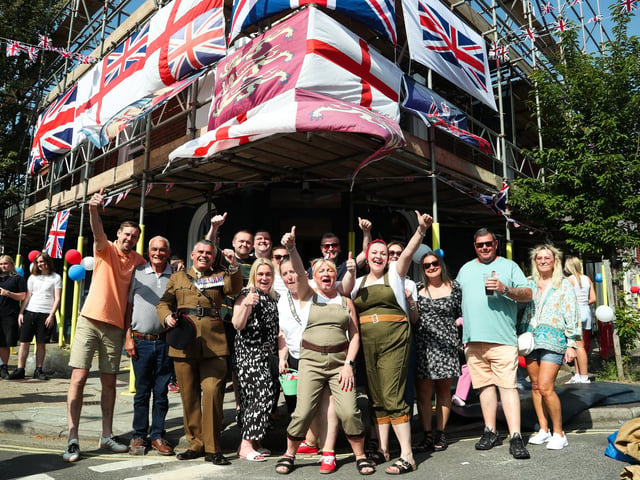 The VE party outside the Druids Arms on Binsteed Roadd, Fratton on Saturday, May 3, 2025