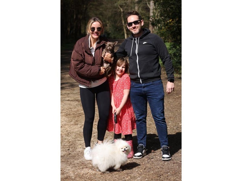 Pictured is John Phillips, Lucy Phillips, Penny, 7, and dogs Elizabeth Taylor and Olive.
Picture by Sam Stephenson