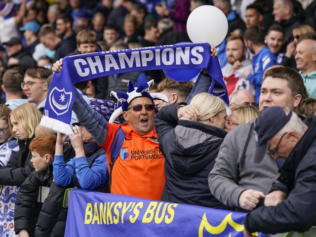 Pompey fans enjoyed their final day out of the season at Lincoln - which produced a 2-0 win