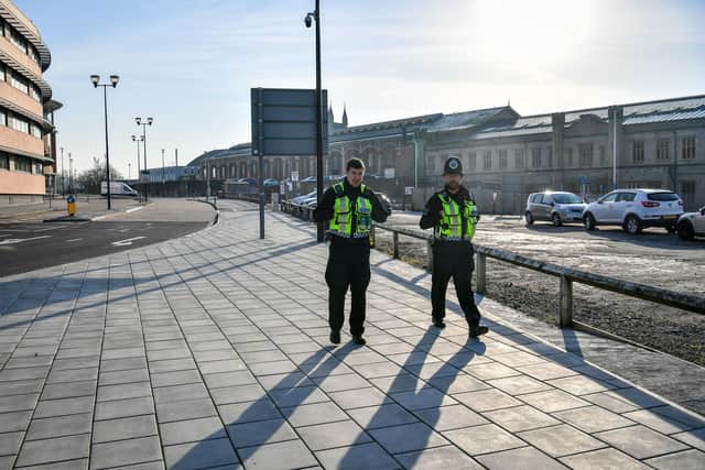 British Transport Police patrolling. Ben Birchall/PA Wire