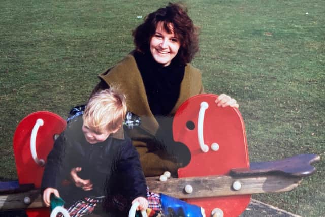Joe Butland and his mum, Lorraine, when he was a little boy.