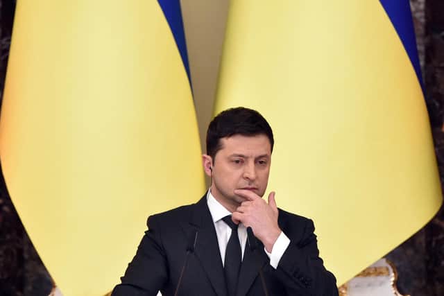 Ukrainian President Volodymyr Zelensky. Picture: SERGEI SUPINSKY/AFP via Getty Images