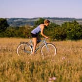 Kate Strong, 44 is embarking on a 3,000 mile cycling challenge on a hand-made bamboo bike. Picture: CK Athlete Shots/PA Wire