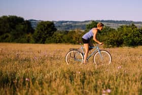 Kate Strong, 44 is embarking on a 3,000 mile cycling challenge on a hand-made bamboo bike. Picture: CK Athlete Shots/PA Wire