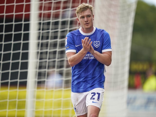 Jack Sparkes shows his appreciation after his second-half substitution