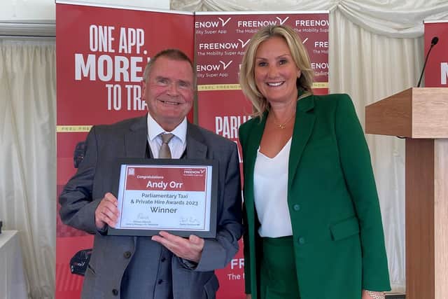 Andy Orr with Gosport MP Dame Caroline Dinenage