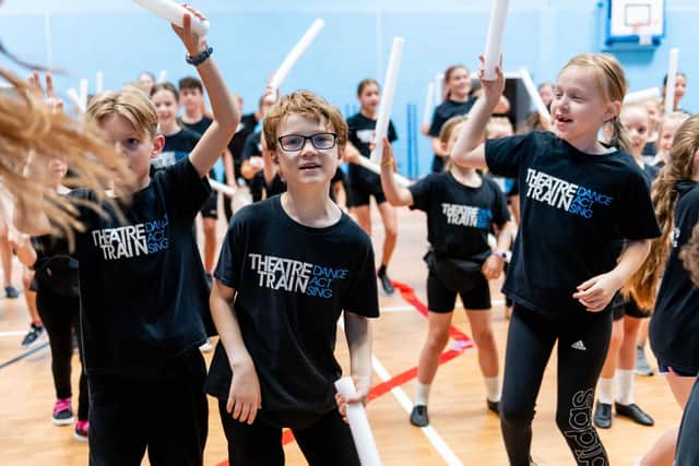 Youngsters from TheatreTrain Portsmouth in rehearsal for their performance at the Royal Albert Hall on September 17, 2023. Picture by Cinnabar Studios