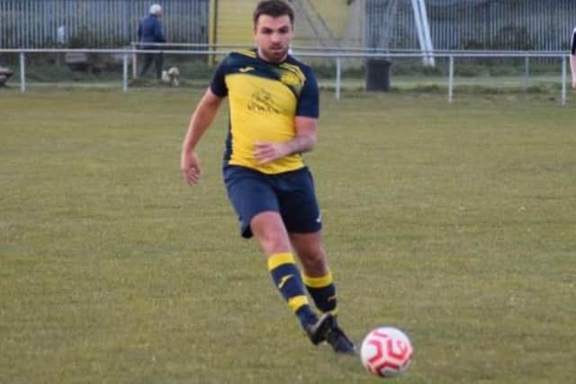 Brandon Elliott scored for Moneyfields Reserves in their victory over Locks Heath that saw them top their HPL Supplementary Cup group. Picture: Dan @ JMA Media