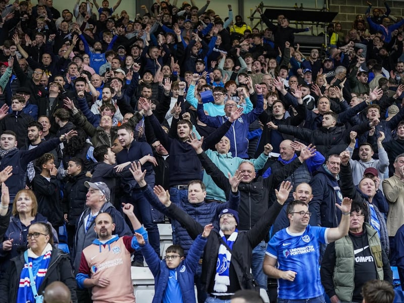 4,019 Pompey fans enjoyed the Blues' 1-0 win at Peterborough