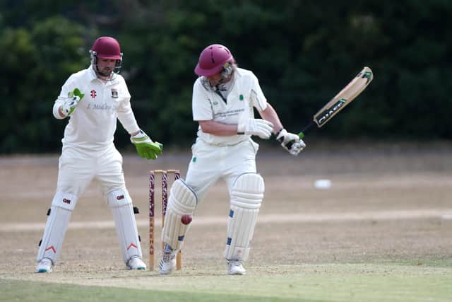 Sean Swift at the crease for Bedhampton Mariners. Picture: Chris Moorhouse