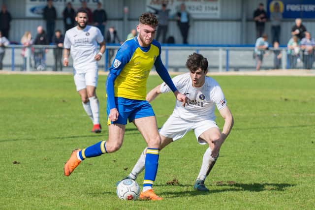 Harvey Bradbury playing for St Albans City against Hawks at Westleigh Park in April 2018.  Picture: Vernon Nash