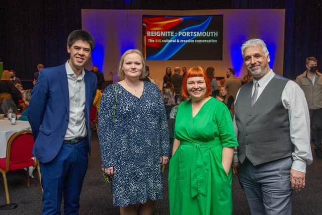 Ben Dowling -Cabinet for Culture, Pippa Bostock of Portsmouth Creates, Jo Bushnell of Aspex Gallery and Andy Grays CEO of Guildhall Trust
Picture: Habibur Rahman