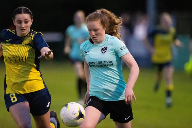 Portsmouth (light blue) v Moneyfields. Picture by Alex Shute