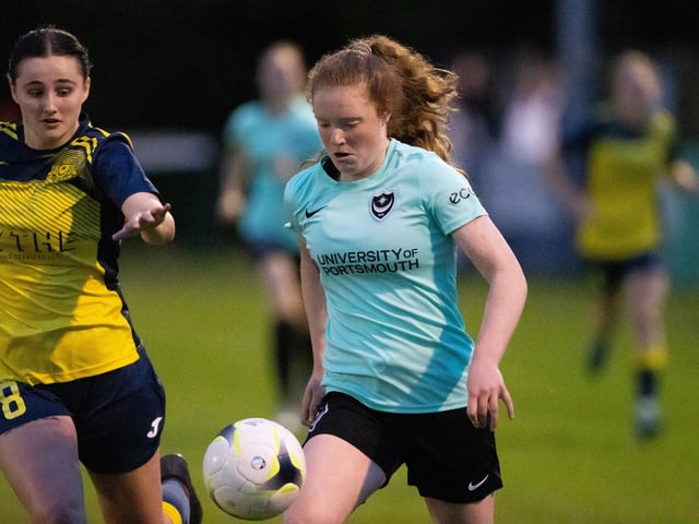 Portsmouth (light blue) v Moneyfields. Picture by Alex Shute
