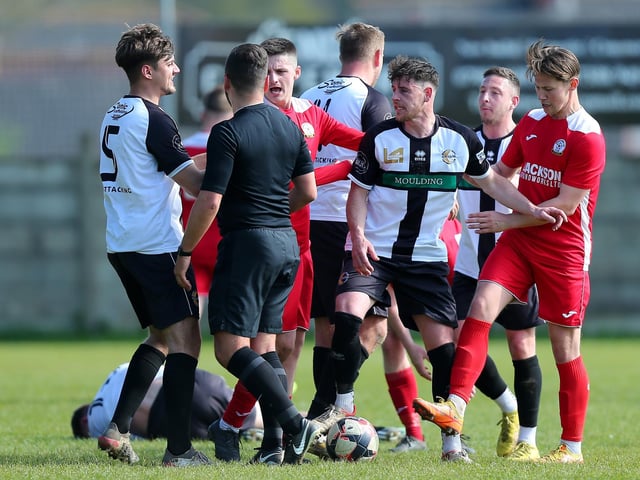 Tempers flare. Picture: Chris Moorhouse
