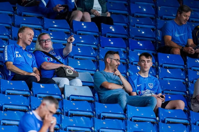 Pompey fans eagerly await the action.